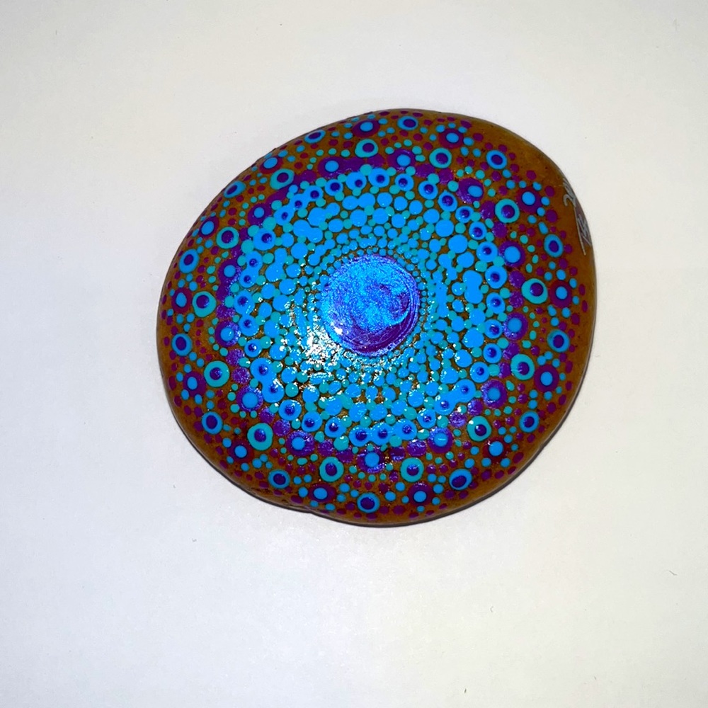 Mandala Art Stone Evening Moon - Picture 2 of 3
